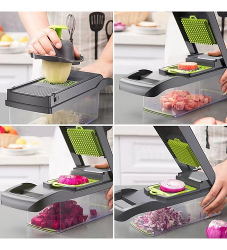 Cortadora De Frutas Y Verduras Manual Multifuncional 14 En 1