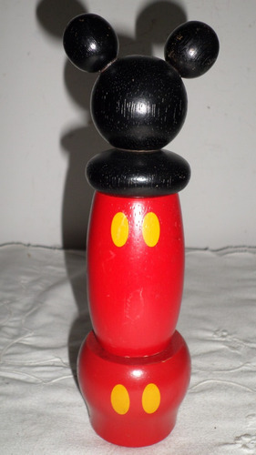 Bella Figura Salero Pimentero Mickey Mouse De Madera 22 Alto