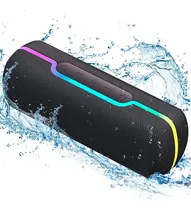 Comprar Altavoz Bluetooth Portátil Inalámbrico, ALAVEE Bocina Bluetooth E312 Impermeable IPX7 Altavoz de Música con RGB Luz de Discoteca para Fiesta al Aire Libre Patio
