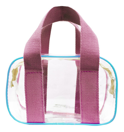 Bolsa Transparente Con Neceser Bolsa Bowling Mochila Mz10-3 Rosa Traslúcido Níquel Rosa