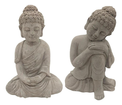 2024 Paquete De 2 Estatuas De Buda, Escultura Budista, 2024