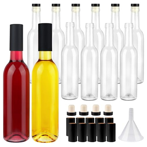 Guanena 12 Pack 12oz Botellas De Vidrio Transparentes S3dng