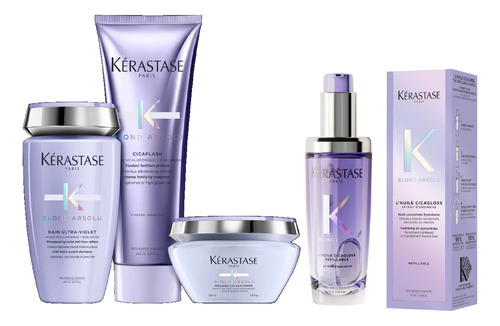 Kit Blond Absolu Shampoo+cond+máscara+óleo Refilável