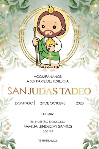 Invitación Digital De San Judas Tadeo