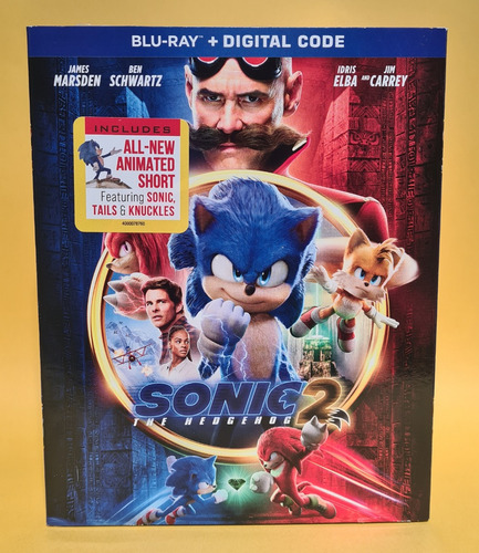 Bluray + Dc / Sonic 2: The Hedgehog / Jim Carrey / Slipcover