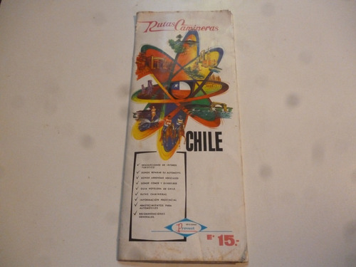 Rutas Camineras De Chile 1968 (triptico)