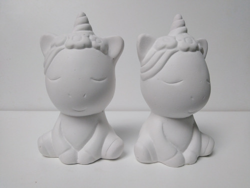 30 Figuras De Yeso Para Pintar Unicornio 11cm 