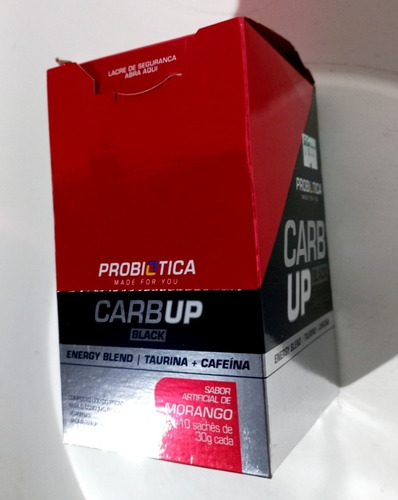 Carb Up Black Gel Energizante C/cafeína Caja X 10 Unid 30 Gr