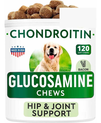 Glucosamina Perros 120 Masticables Sabor Tocino Bark&spark