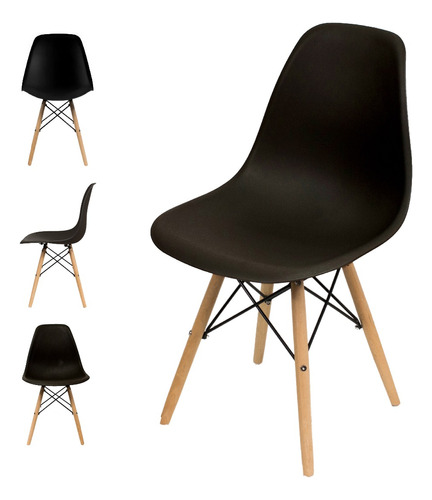 Silla Eames Patas Madera Dsw Colores Comedor X4