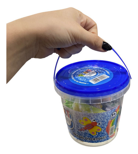 Set En Balde De Masas 24 Moldeables Plasti Kids Con Accesorios Divertidos - Juguete Didáctico Para Niños -ideal Para Estimular La Creatividad, Motricidad Fina Y El Juego Imaginativo