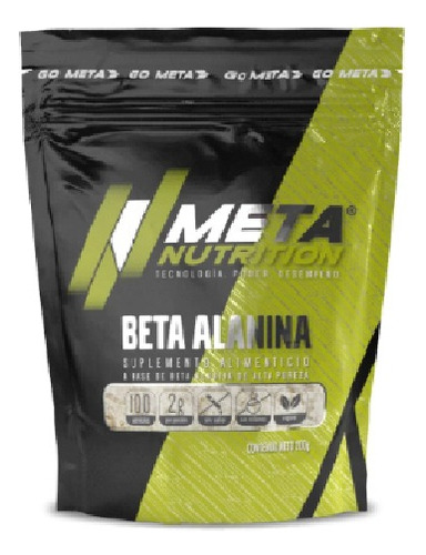 Meta Nutrition Beta Alanina 200grs 100 Serv Sabor Sin sabor