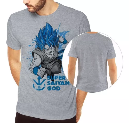 Camiseta Dragon Ball Z Super Saiyan God Desenho Série Animes