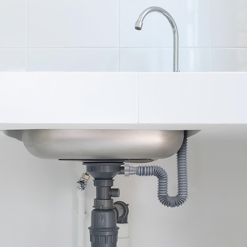 Tubo Trampa De Desagüe Para Fregadero De Cocina, Expandible