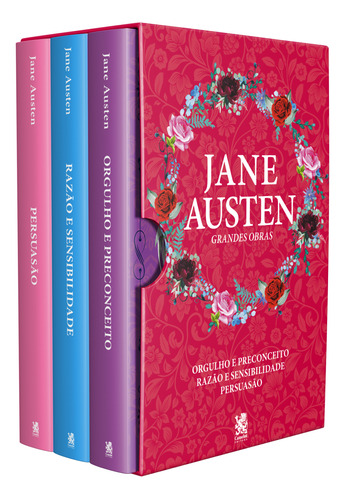 Livro Coleção Jane Austen Grandes Obras - Box Com 3 Livros