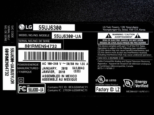 Kit Leds Originales Lg 55uj6300 55uj6300-ua 55lj55 55uj63 (Usado)