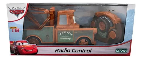 Imagen 4 de 5 de Mate Cars Auto A Radio Control Tow Mater Pixar Orig. Ditoys Color Marrón