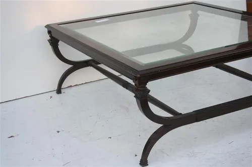 Mesa Ratona Estilo Ingles Con Tapa De Vidrio | El_kin (Usado)