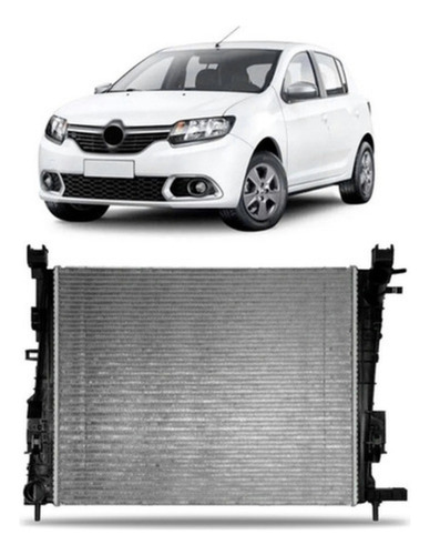 Radiador Sandero 2014 A 2020 1.6 Com Ar