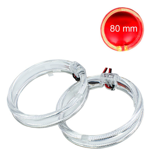 Aro Led Doble Anillo Ojo Angel Brillante Decorativo 80mm