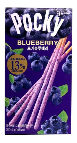 Pocky Biscoito De Palito Blueberry Mirtilo  Glico 41g