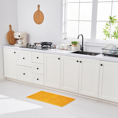 Alfombra De Baño De Chenille Con Textura De Gofre Suave Con
