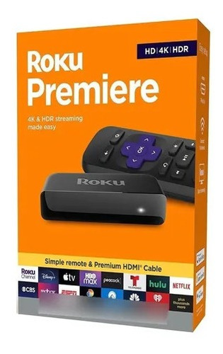 Roku - Premiere 4k Streaming Media Player - Black