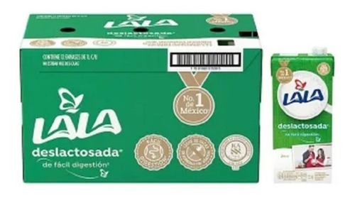 Leche Deslactosada Lala 12 Pack 1 Litro C/u Z