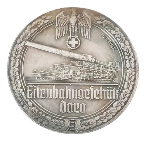 Medalla Militar Alemania Cañón Ferroviario Dora 50mm, 5 Cm.