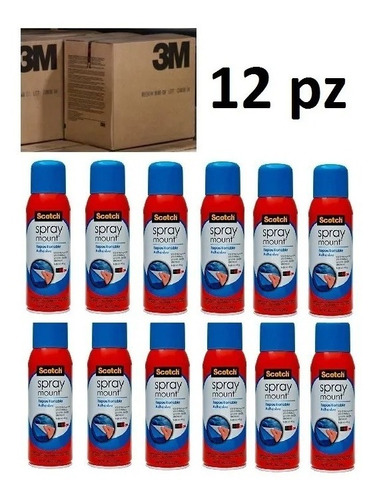 Pack 12 Spray Mount 3m  6065 Adhesivo Transparente 