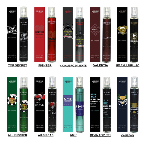 Deo Colônia Masculina Misuric Aromas Um Em 1 Trilhão 32ml Presente Volume Da Unidade 32 Ml