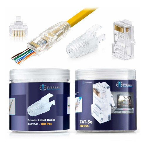 Conectores De Paso Ems Rj45 Cat5e Y Botas De Alivio De ...