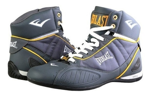 Tenis Bota Everlast Gris Con Amarillo Box