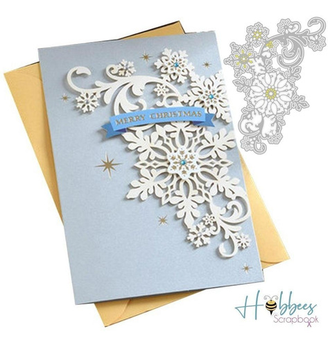 Suaje Esquina Copo Nieve Navidad Cortar Troquel Scrapbook