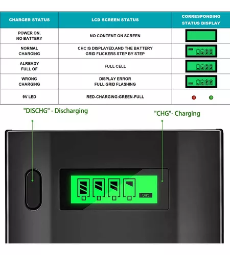 Pilas recargables de celda D prémium con cargador, paquete de 6 baterías de  1.2 V NiMH D con cargador de batería universal para pilas recargables AA