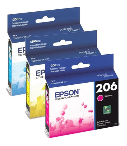 Imagen 9 de 10 de Combo Cartuchos Color Epson 206