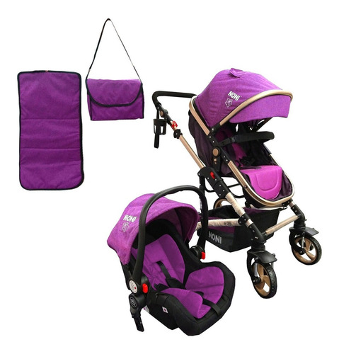 Carriola de paseo Angelin Baby IS-999-D violeta con chasis color bronce