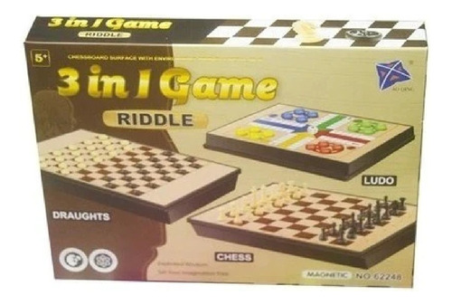 Ajedrez Damas Y Ludo 3 En 1 Game Riddle Playking