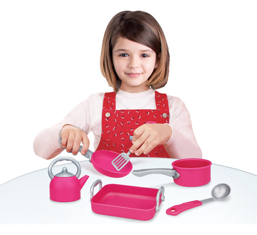 Set De Utensilios De Cocina Infantiles, Juego De Ollas Y Sar Color