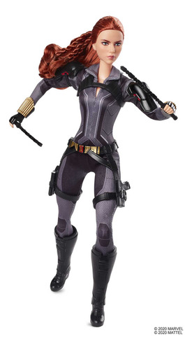 Barbie Muñeca Black Widow Traje Negro (Usado)
