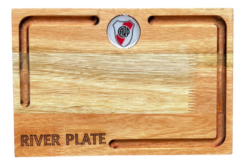 Tabla Plato Eucalipto Asado Madera 30x20 River Plate Oficial