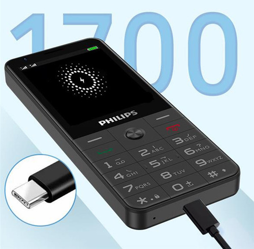 Celular Basico Philips 4g Ideal P Trabajo O Personas Mayores Azul Marino