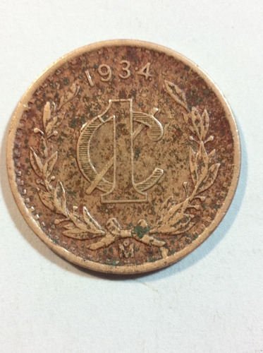 México 1 Centavo Monograma 1934-1939