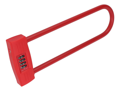 Red Bike Combination U Lock Antirrobo Grillete Largo