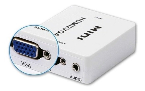 Convertidor Vga A Hdmi Activo Ideal Pc Notebook A Television