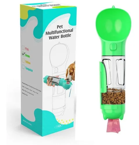 Dispensador Multifuncional Mascotas Agua Comida Bolsa Pala