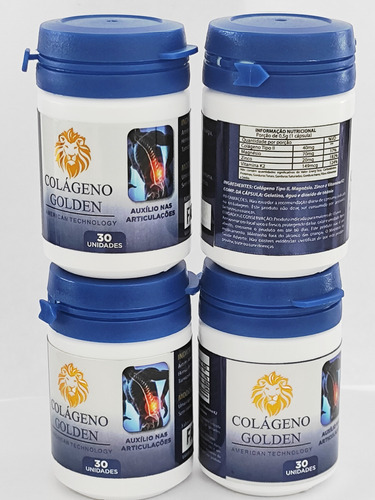 Colágeno Golden Kit Com 4 Frascos De 30 Cápsulas