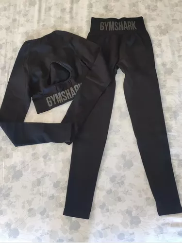 Conjunto Gymshark Deportivo Mujer Flex Legging Crop Top Gym