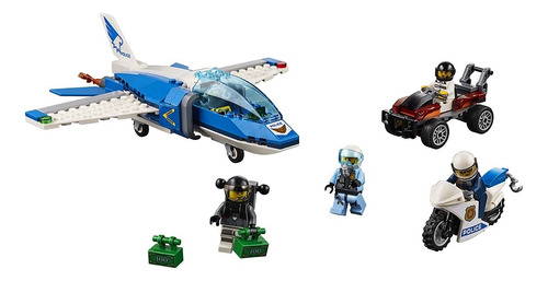 Set de construcción Lego City Sky police parachute arrest 218 piezas  en  caja