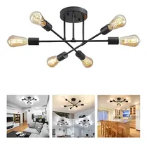 Comprar Lámpara De Techo Moderna 6 Luz E27 Techo Bajo Sala Con Foco
